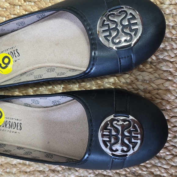 Harborside Anabel Comfort Slip-On Ballet Flats Black Womens 9 Trendy Neutral EUC - Picture 3 of 9